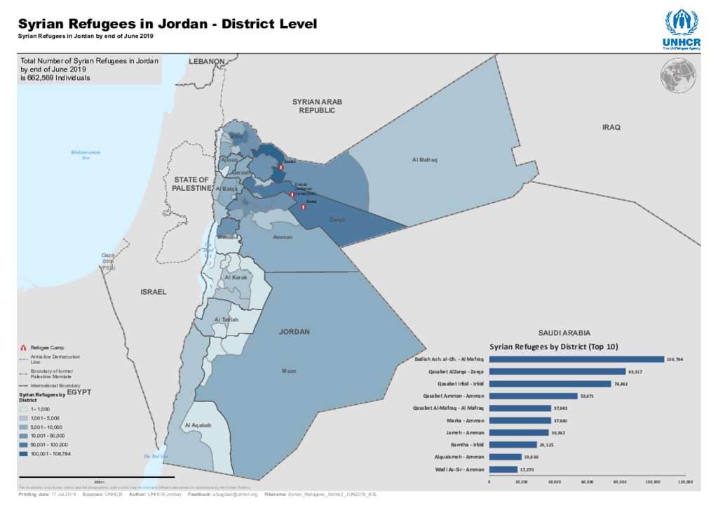 Document - Syrian Refugees in Jordan- Admin Level 2 - June 2019